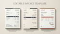 design a professional invoice and editable invoice template