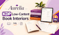 create ready to upload low content book interiors for amazon kdp