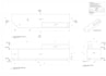 draft reception counter technical drawing, bespoke office furniture cad design