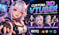 create 3d vtuber model, vrchat, warudo avatar, vrm model, arkit 52 blendshapes