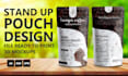 design stand up pouch packaging with print ready dieline