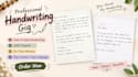provide neat and beautiful custom handwriting