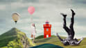 create surreal fight collage animation motion graphics and animated lyric video