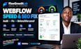 fix webflow speed, core web vitals and technical SEO issues