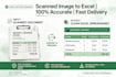 convert pdf, scanned image, jpg to excel in 2 hours