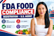 handle fda food facility registration and US agent support