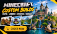 be your minecraft builder, build custom minecraft maps, lobbies and spawns