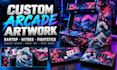 design custom bartop arcade hitbox cabinet artworkwrap  fightstick wraps