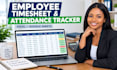 create an employee timesheet spreadsheet attendance and payroll tracker in excel