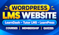 build wordpress lms website wordpress lms elearning website with learndash