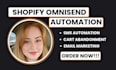 setup omnisend shopify email marketing omnisend abandoned cart SMS automation