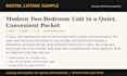 write your property sale or rental listing description