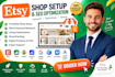 setup etsy shop, etsy store setup and etsy SEO