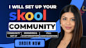 skool community setup skool online course credit repair, skool community manager