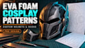 design a cosplay helmet or mask pattern for eva foam