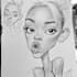illustrate cartoon type protrait sketch