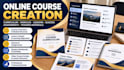 create online course content, curriculum, module, lessons and training material
