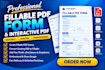 create a professional fillable PDF form and interactive PDF