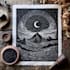 create a true woodcut or linocut illustration
