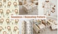 create cute seamless pattern designs for kids fashion