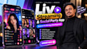 develop a live streaming, party, voice chat and social app with admin panel