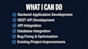 develop java backend applications and integrate apis