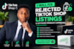 fix rejected tiktok shop listings and optimize product approval
