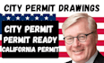 do california city permit drawings set, building plan and structural design plan