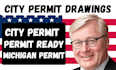 do michigan city permit drawings set, building plans and structural design plan