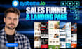 build systeme io sales funne,l systeme io landing page website funnelish samcart