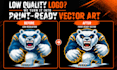 vector trace and vectorize my logo and image into a clean vector file