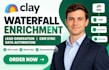setup clay waterfall enrichment lead generation CRM sync data automation systems