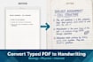 convert your typed PDF to neat and clean handwritten assignment for aiou ignou