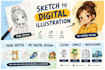 turn your hand drawn sketch into digital illustration