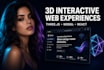 build 3d animated webflow website scrolling animation spline animation three js