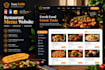 create a responsive HTML CSS js hotel menu website