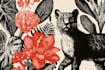 do botanical and animal linocut illustration