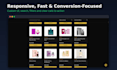 design and develop a responsive landing page in react, vite or HTML CSS