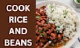 cook rice and beans food