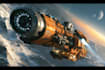 design spaceship, sci fi illustration and sci fi art