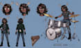 draw furry art, furry oc, fursona, and anthro, reference sheet in anime style