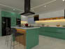 do luxury 3d interior design and rendering for bedroom living room kitchen