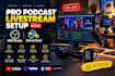 setup your professional podcast livestream with obs or streamyard