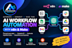 build ai automation workflows with n8n and make