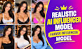 create consistent fully realistic ai influencer model, fanvue influencer model