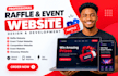 design giveaway website,raffle website, competition website,event ticket website