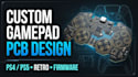 design ps5 ps4 controller pcb, retro gamepad and embedded firmware