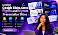 design google slides, canva, figma and keynote presentation slides
