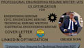 write an ats engineering CV, linkedin and cover letter