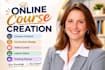 create online course content, do course editing, elearning course development